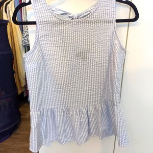 Gingham peplum top